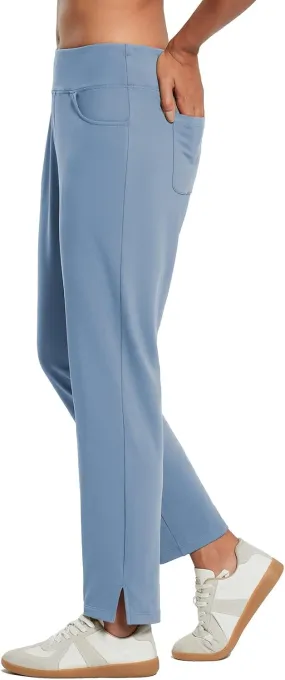baleaf Women's Pants with Zipper Pockets Stretch Golf Pants High Waist Travel Athletic Work Casual UPF50 
