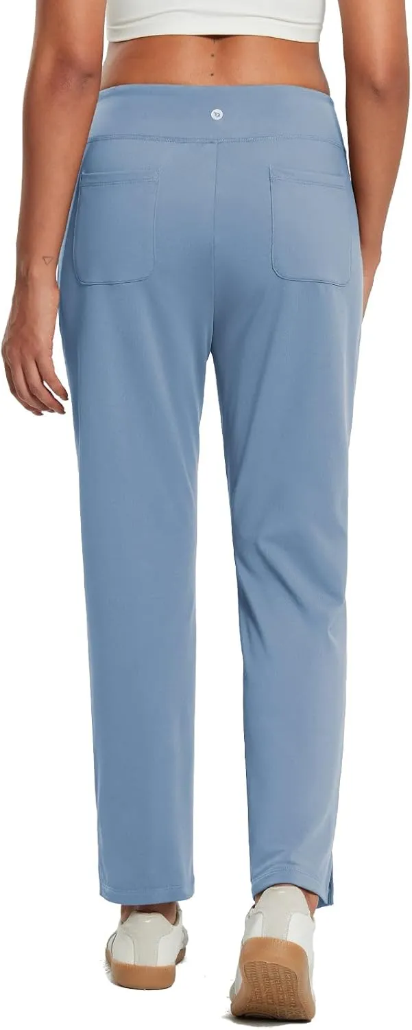 baleaf Women's Pants with Zipper Pockets Stretch Golf Pants High Waist Travel Athletic Work Casual UPF50 