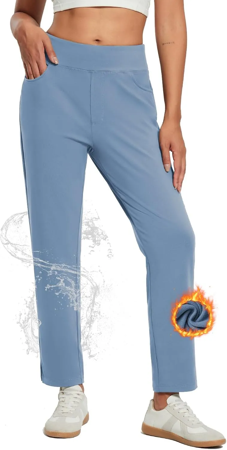 baleaf Women's Pants with Zipper Pockets Stretch Golf Pants High Waist Travel Athletic Work Casual UPF50 