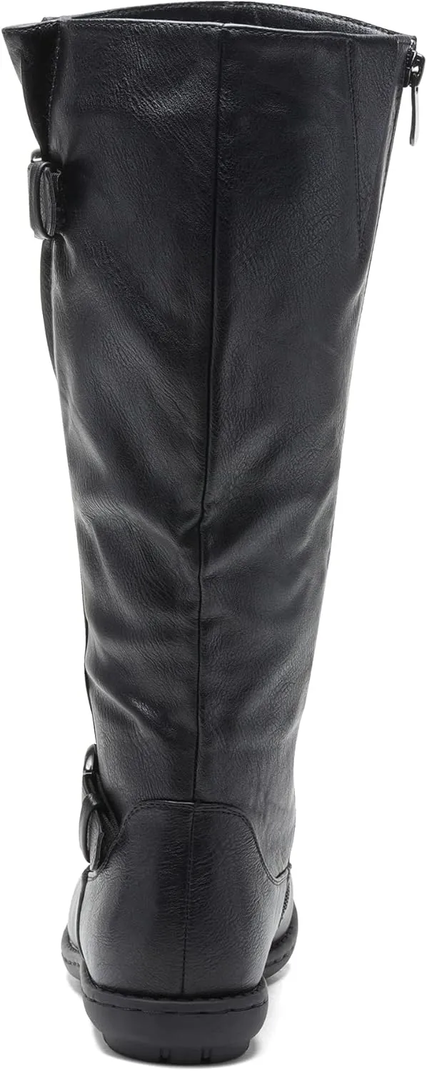 DREAM PAIRS Women's Faux Fur-Lined Knee High Winter Boots Fall Tall Boots
