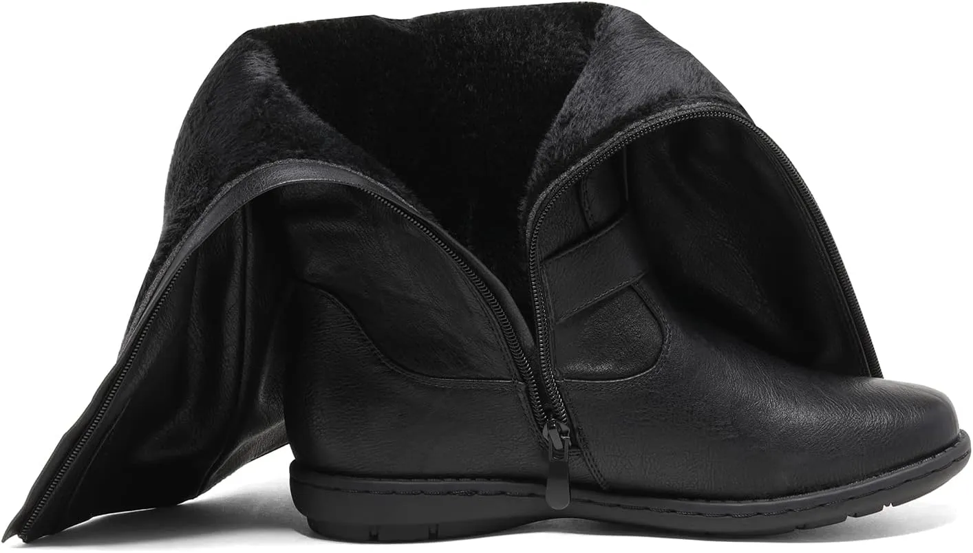 DREAM PAIRS Women's Faux Fur-Lined Knee High Winter Boots Fall Tall Boots