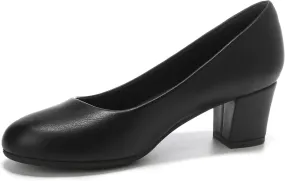 HHTCAL 2 inch Low Block Heel Pumps for Women Round Closed Toe Chunky Heels Comfortable Dress Shoes Office Work Formal
