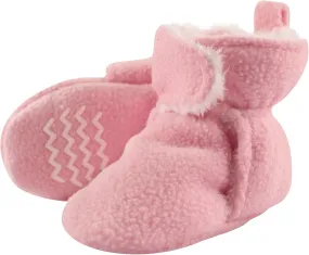Hudson Baby Unisex Baby Cozy Fleece and Faux Sherpa Booties