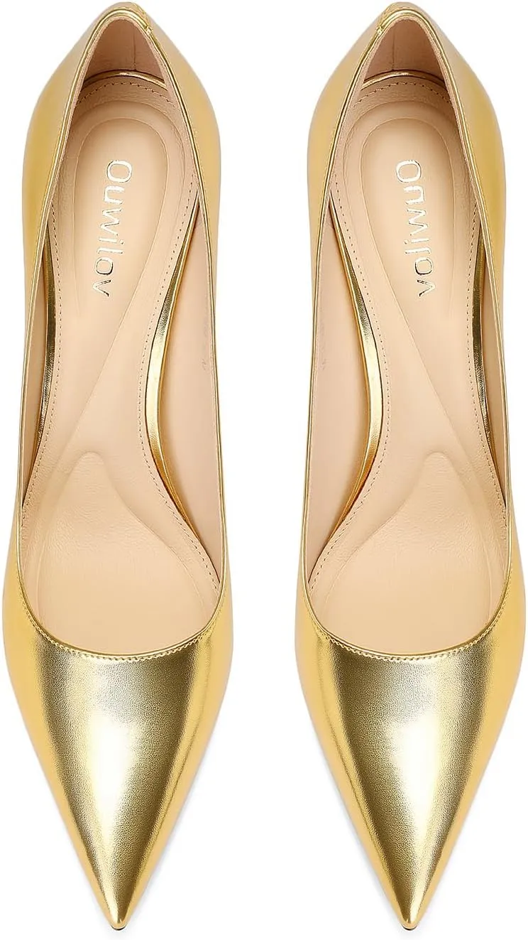 Women's High Heel Pumps Elegant Stiletto Heels with Cushioned Insole for Party and Office Comfortable Slip-On Design Ideal for Formal and Casual Occasions