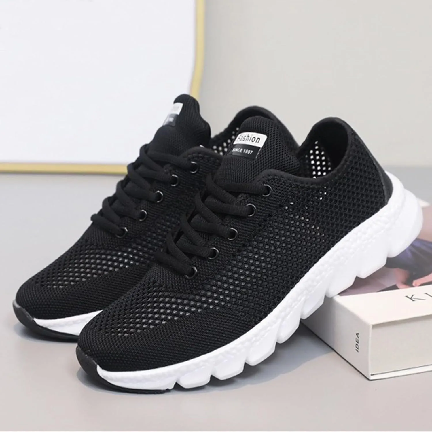 Womens Walking Shoes Slip on Running Shoes Lightweight Workout Gym Shoes Comfortable Casual Sneakers Mesh Shoes