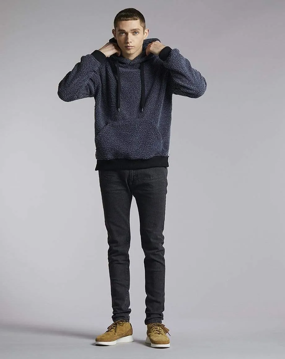 Woolfenden Polar Fleece Mens Hoodie | Charcoal