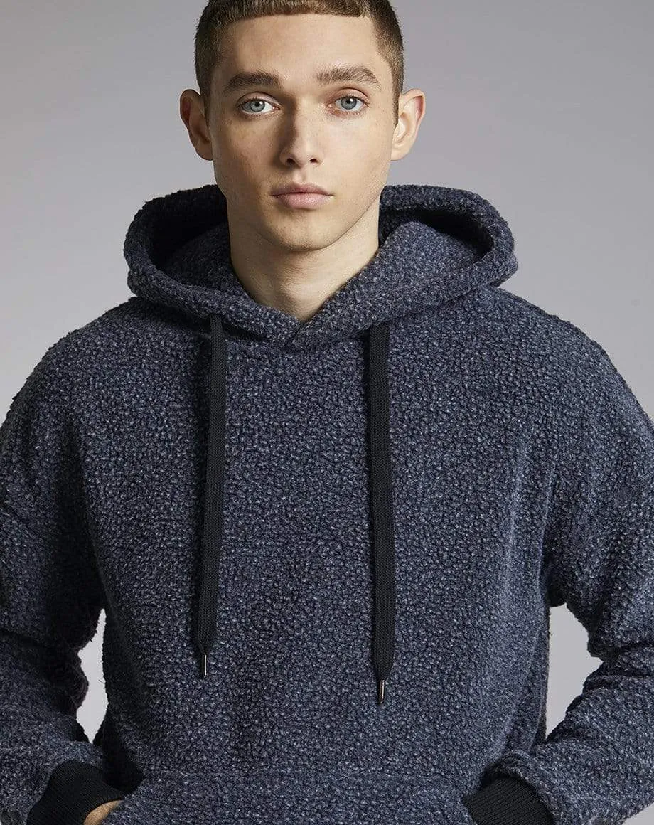 Woolfenden Polar Fleece Mens Hoodie | Charcoal
