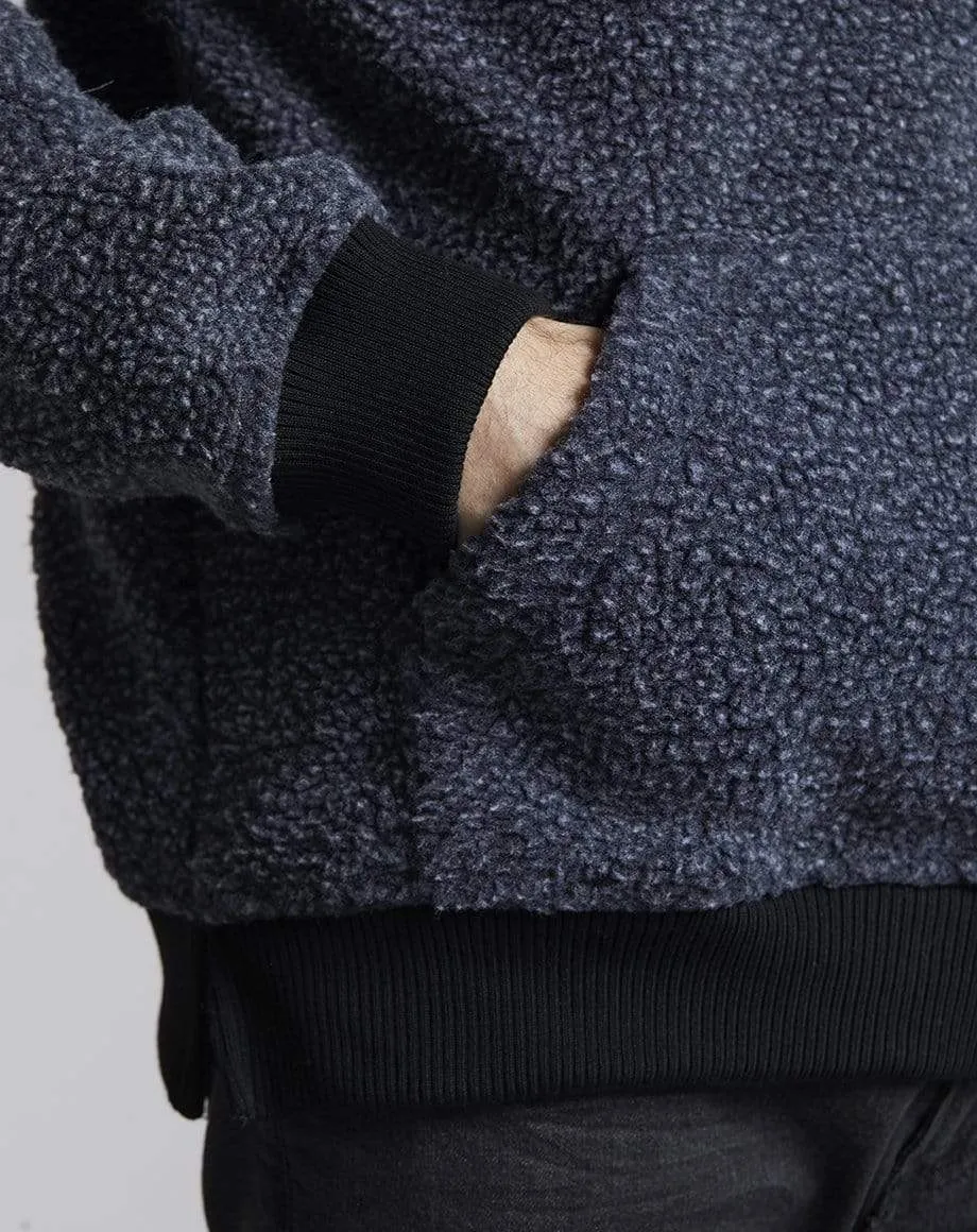 Woolfenden Polar Fleece Mens Hoodie | Charcoal